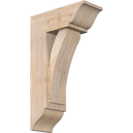 Ekena Millwork Thorton Traditional Smooth Bracket w/ Offset Brace, Douglas Fir, 7 1/2"W x 18"D x 30"H BKT0806X18X30THR01SDF